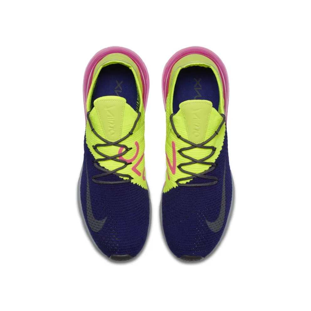 Nike Air Max 270 Flyknit Regency Purple Volt Regency Purple/Volt-Pink Blast-Thunder Grey (AO1023-501)