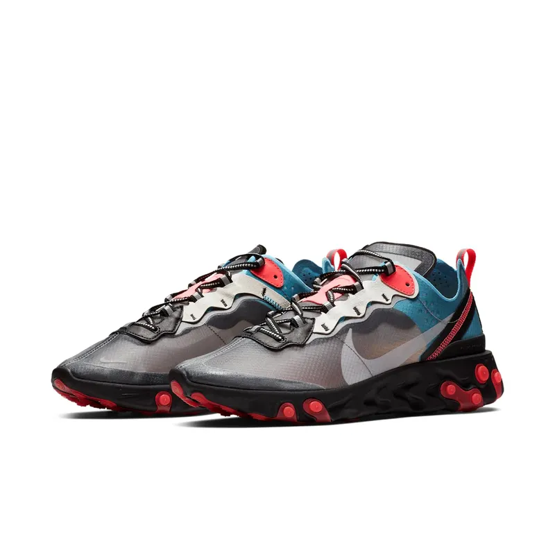 Nike React Element 87 Blue Chill Solar Red Black/Cool Grey-Blue Chill-Solar Red (AQ1090-006)