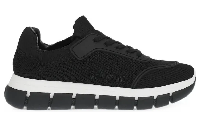 Moschino perforated track-sole sneakers – Zwart (JA15515G0EIZK00A)