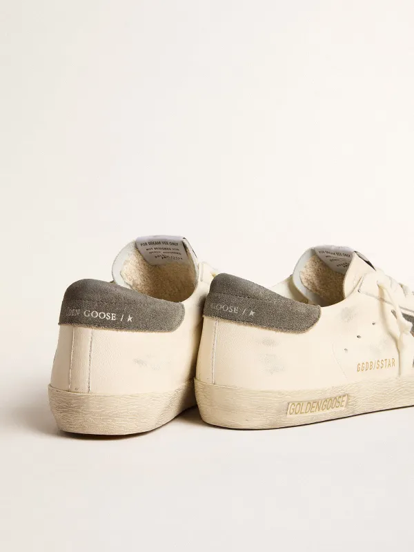 Golden Goose Super-Star In Nappa With Gray Suede Star And Heel Tab (GMF00101.F006019.11887) (4)