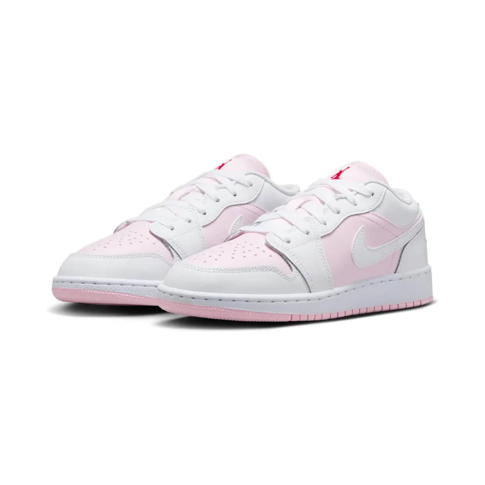 Jordan 1 Low GS “Pink Foam Fire Red White” (553560-608)