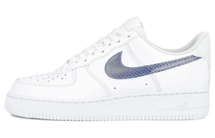 Nike Air Force 1 Low ‘Blue Snakeskin’ White/Thunderstorm Blue (CW7567-100)