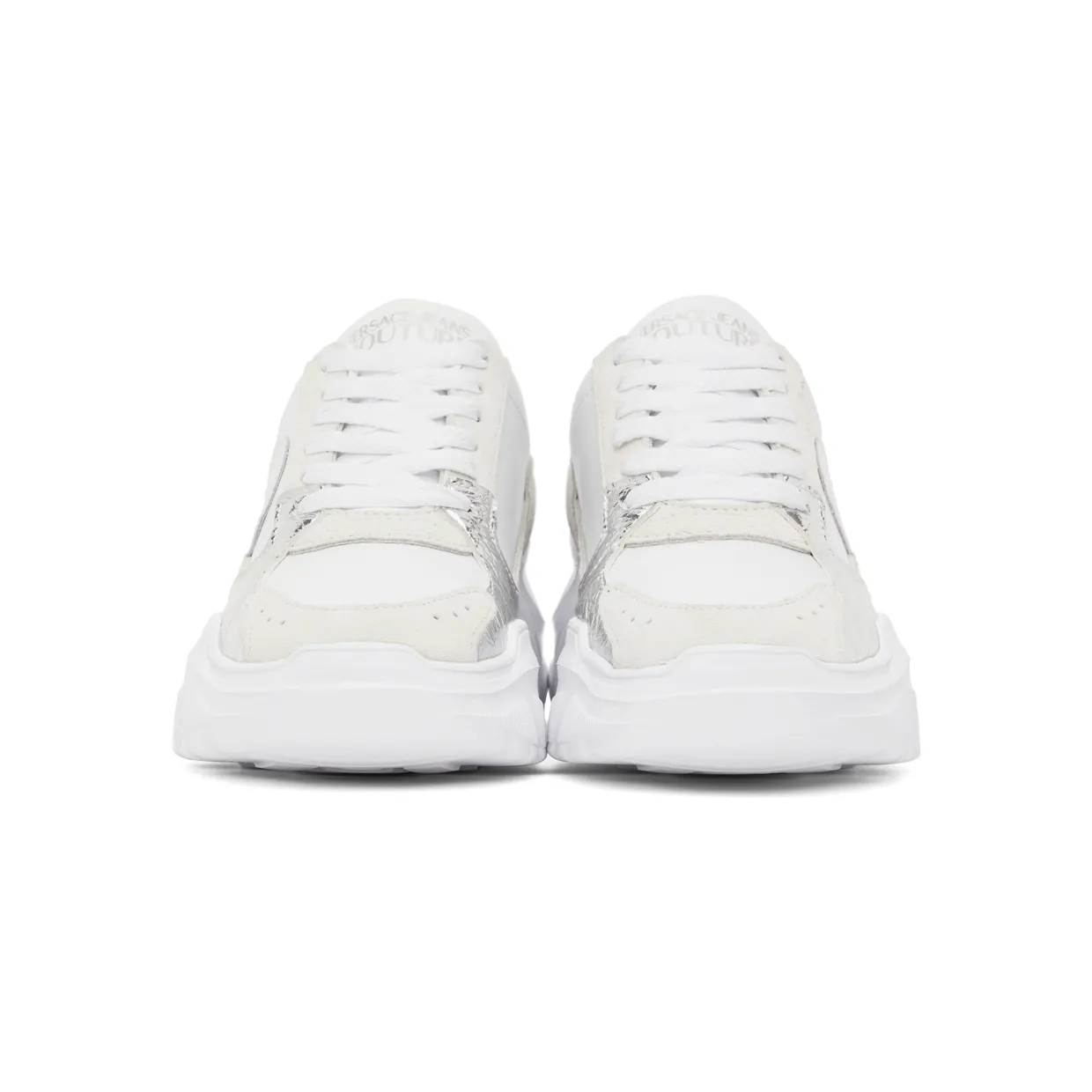 Versace Jeans Couture White V-Emblem Speedtrack Low-Top Sneakers (E72VA3SC7EZP090) (2)