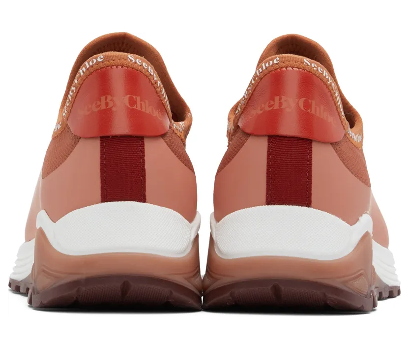 See by Chloé Red Brett Sneakers (SB38181A 15342) (2)