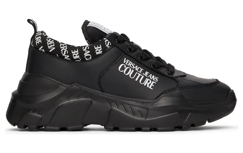Versace Jeans Couture Black Speedtrack Logo Sneakers (E71YA3SC1 EZP020)
