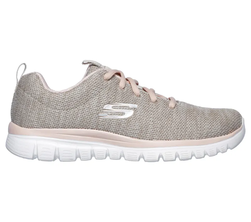 Skechers Graceful – Twisted Fortune – Natuurlijk / Coral – “Beige” (12614 NTCL)
