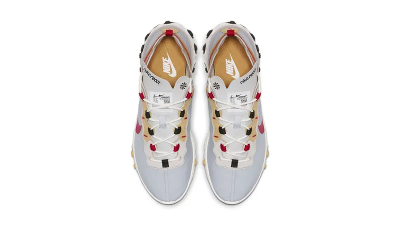 Nike React Element 55 Pure Platinum Club Gold Red Pure Platinum/Club Gold-Desert Sand (CK6682-001)