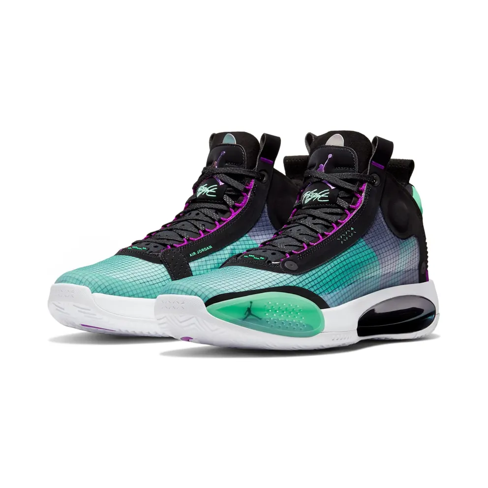 Jordan XXXIV Blue Void Blue Void/Green Glow-Black-Metallic Silver (AR3240-400)