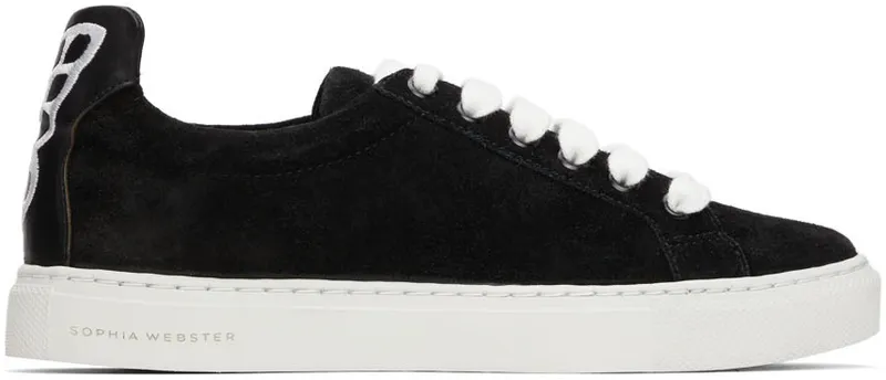 Sophia Webster Black Suede Butterfly Low (SAW21173)