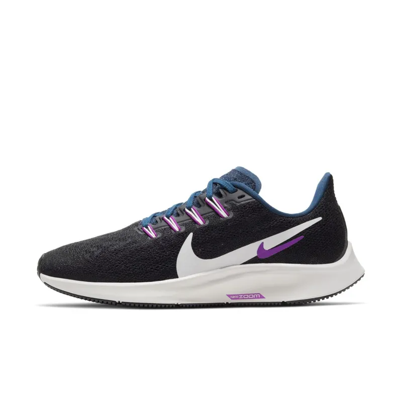Nike Air Zoom Pegasus 36 Black Valerian Blue (W) Black/Valerian Blue/Vivid Purple (AQ2210-012)