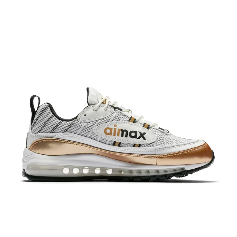 Nike Air Max 98 UK Prime Meridian (GMT Pack) Summit White Metallic Gold (AJ6302-100)