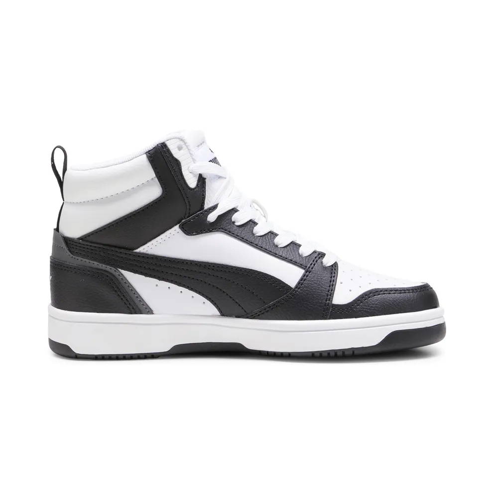 Puma Rebound V6 Mid “Puma White / Puma Black / For All Time Red” (393831_01)