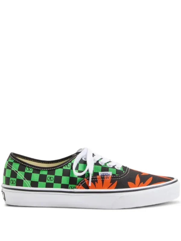 Valentino Garavani x Vans VLogo Sneakers mit Schachbrett- und Tropical Leaves-Print – Black (YS0M23XWF)