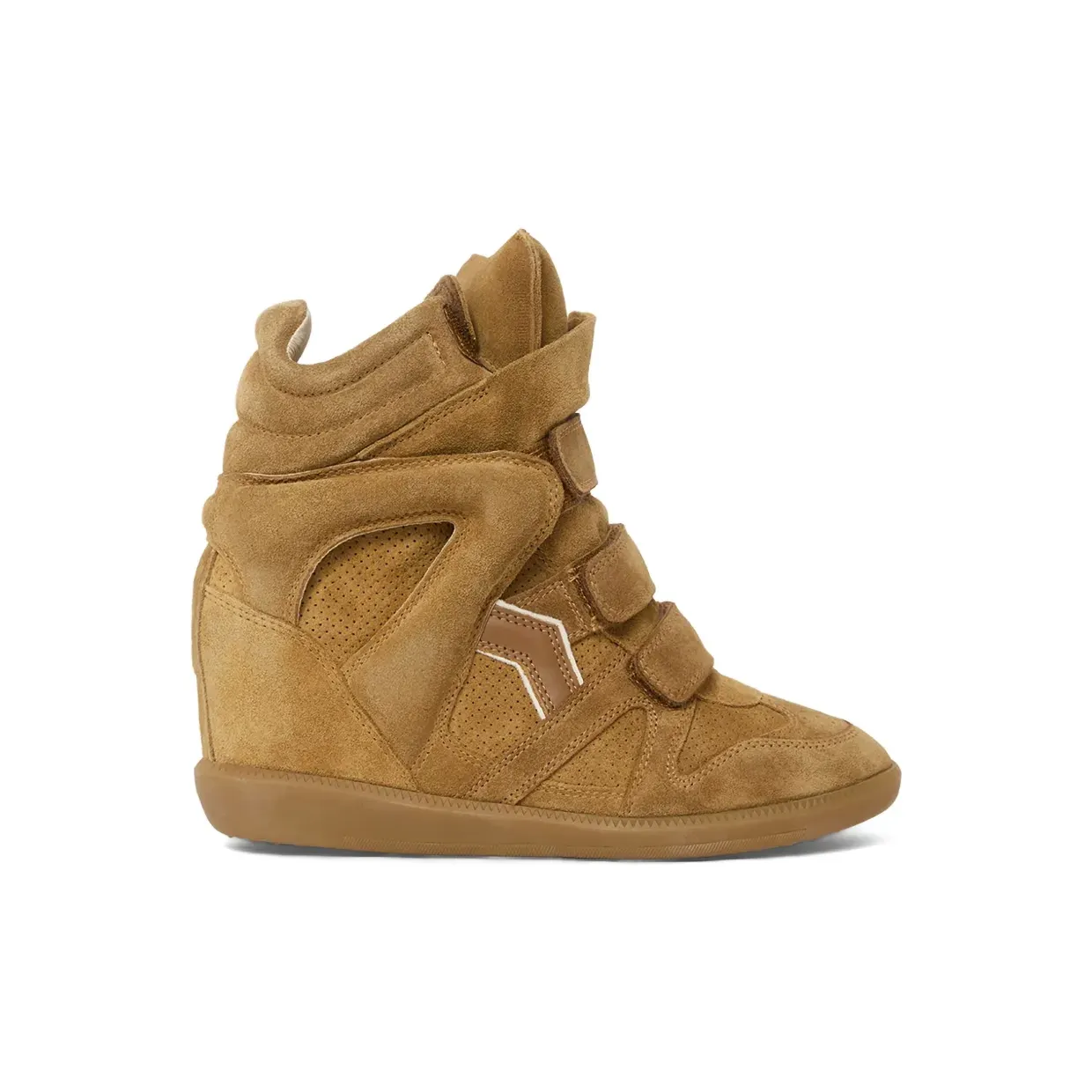 Isabel Marant Bekett suède met klittenband “Brown” (BK0010FAD1E11S)