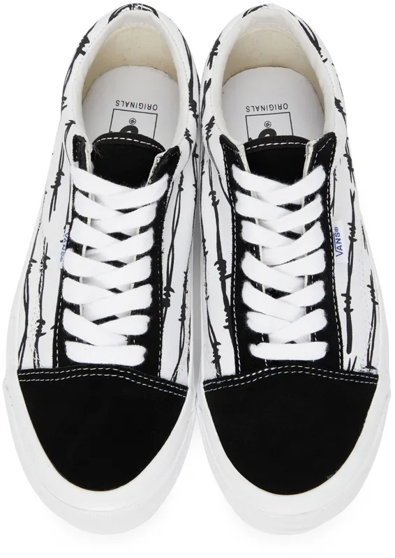 Vans Black & White Vault Barbed Wire Old Skool Sneakers (VN0A4UUT9XT)