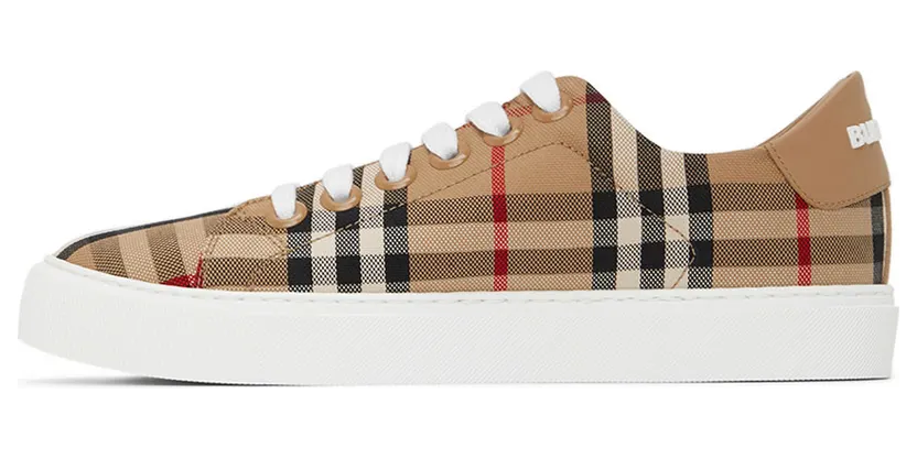 Burberry Beige New Albridge Check Sneakers (8049777) (3)