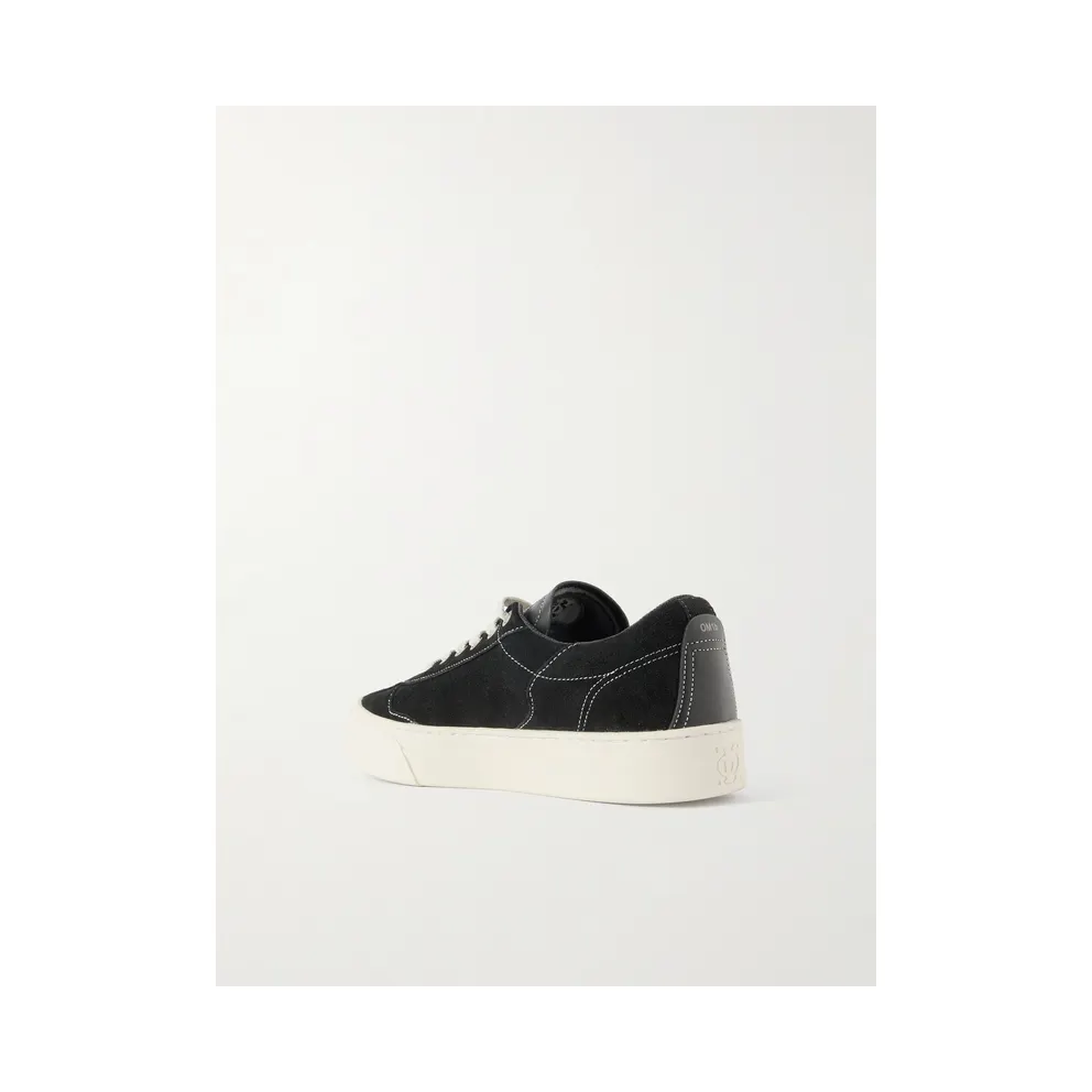 Omni Dellow Leather-Trimmed Suede Black (OM01015)