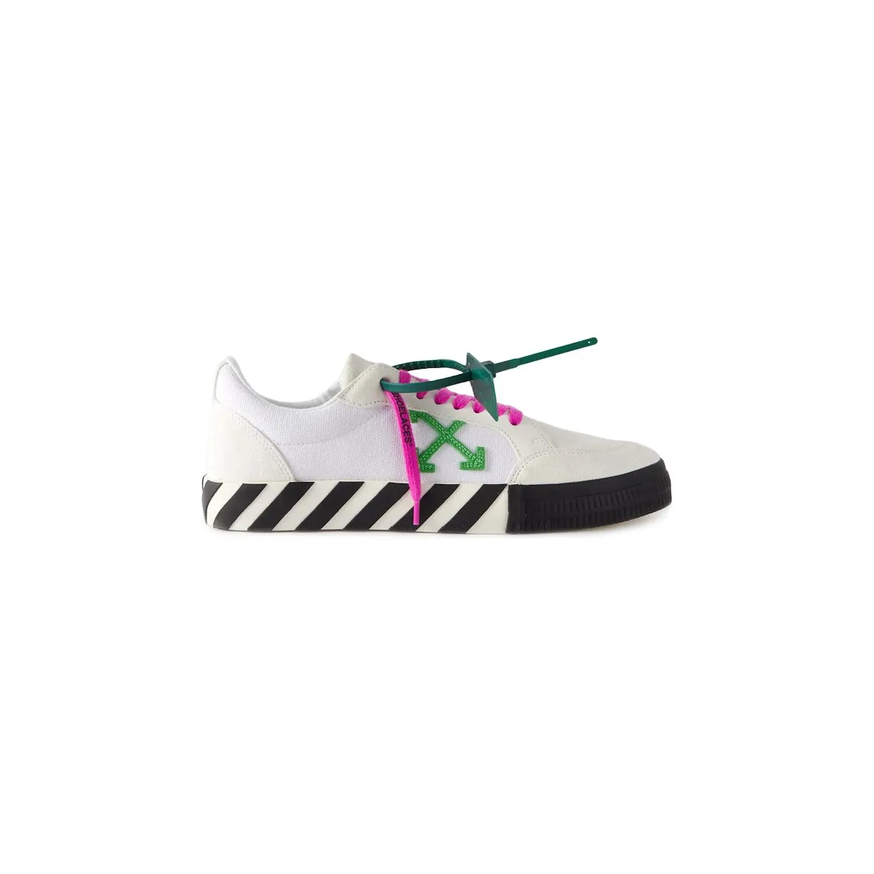 OFF-WHITE Vulc Low White Green Fucshia (OMIA085S22LEA0010155)