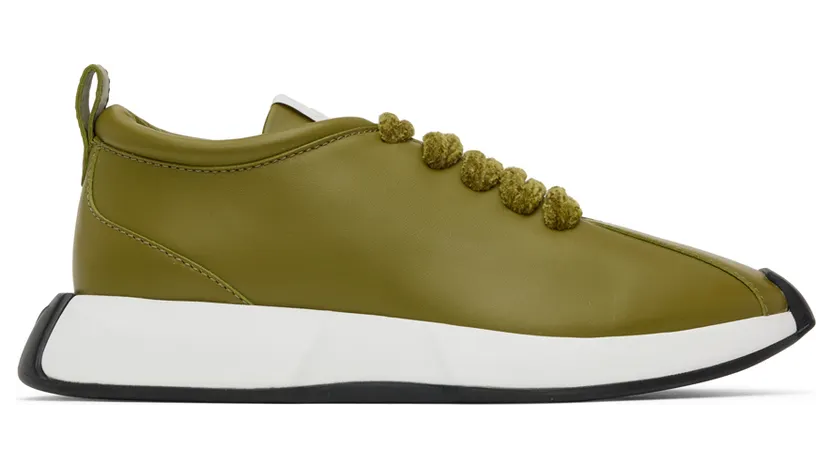Giuseppe Zanotti Khaki Leather Sneakers (RM10014-92880)