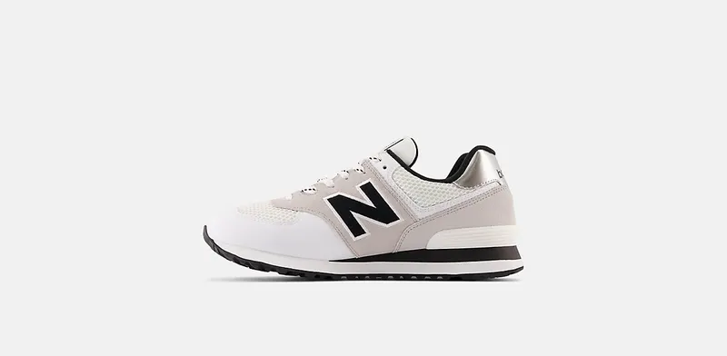 New Balance 574 White Black Grey (ML574VS2)