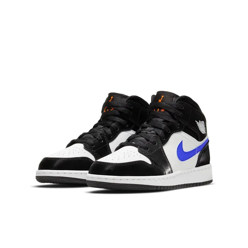 Jordan 1 Mid Black Racer Blue White (GS) Black/Racer Blue-White (554725-084)