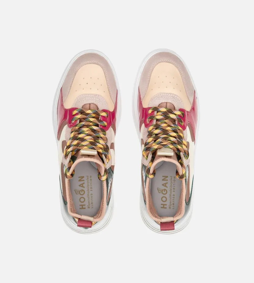 Hi-Top Sneakers Hogan Rebel Pink Green Beige (HXW5640EK42FOV0NA3) (3)