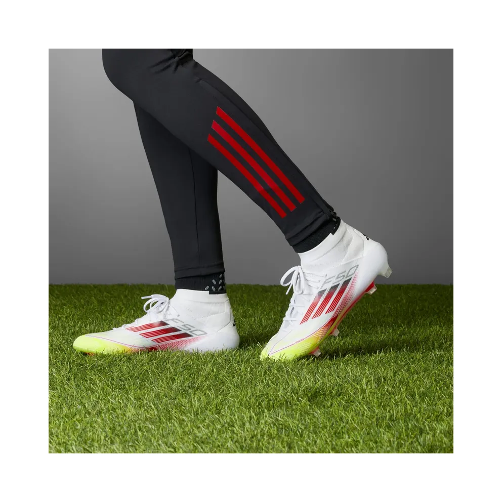 adidas F50 Elite Mid Firm Ground Boots “Cloud White / Lucid Red / Solar Yellow” (IE1457)