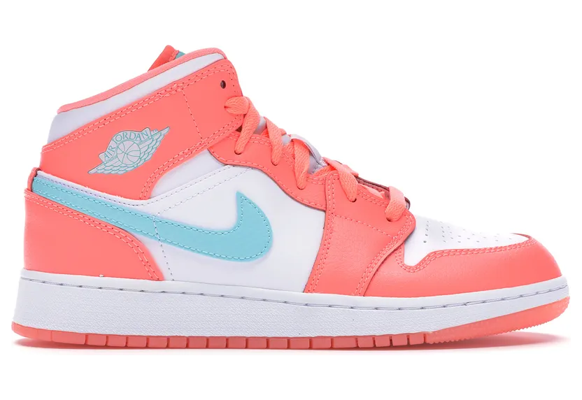 Air Jordan 1 Mid GS Crimson Pulse (555112-814)