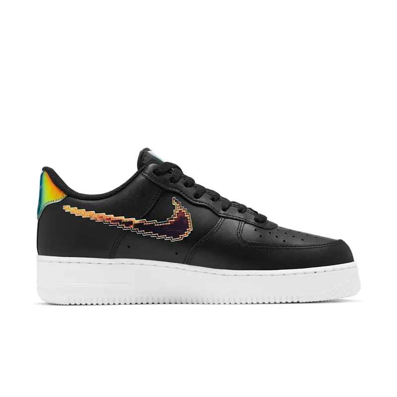 Nike Air Force 1 Low 07 LV8 Iridescent Pixel Swoosh Black (CV1699-002)