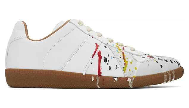 Maison Margiela Grey Painted Replica Sneakers (S58WS0101 P1892)