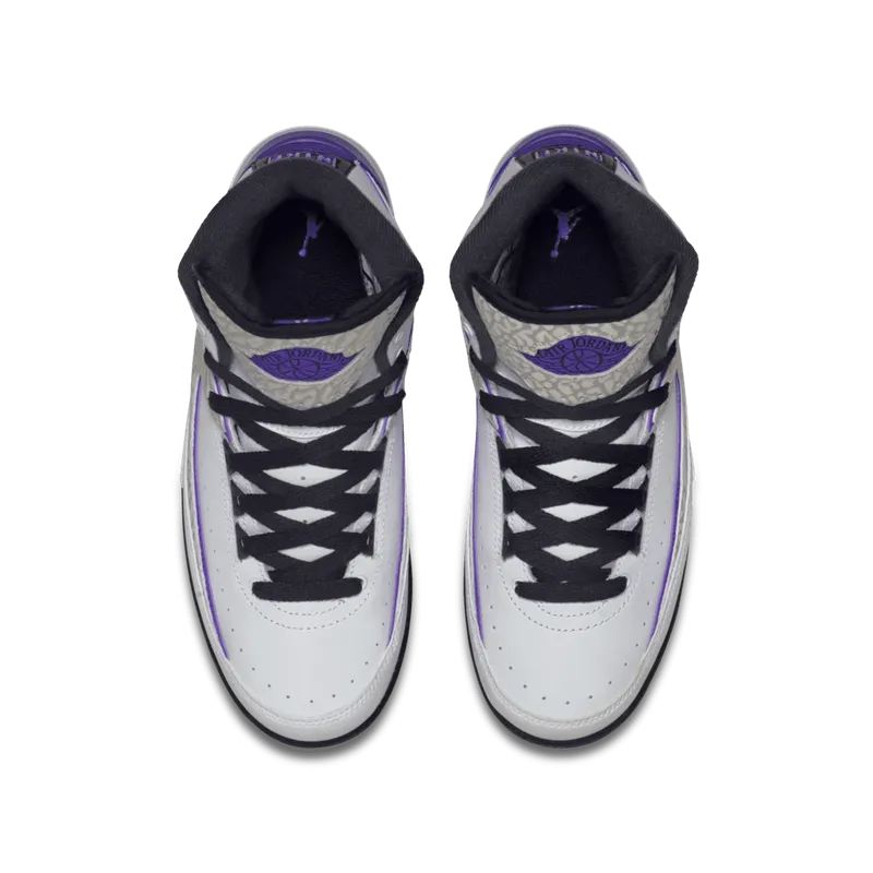 Jordan 2 Retro Dark Concord (GS) White/Dark Concord-Black Wolf Grey (395718-153)