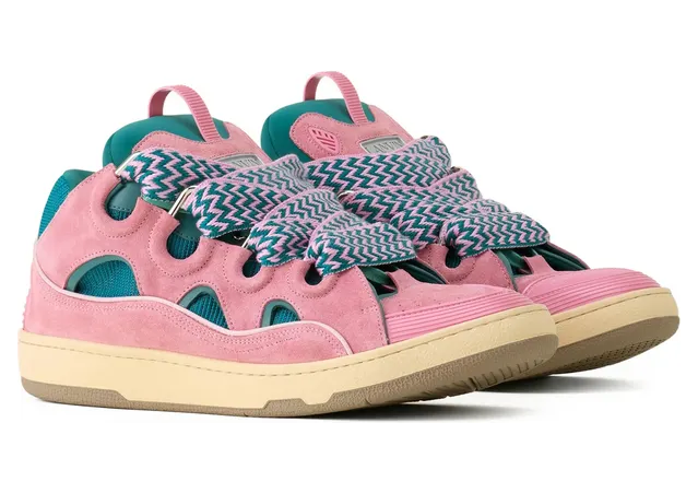 Lanvin Curb Cut-out Lace-up “Pink/Green” (FU-SKDK12 BICO-E25 4050) (2)