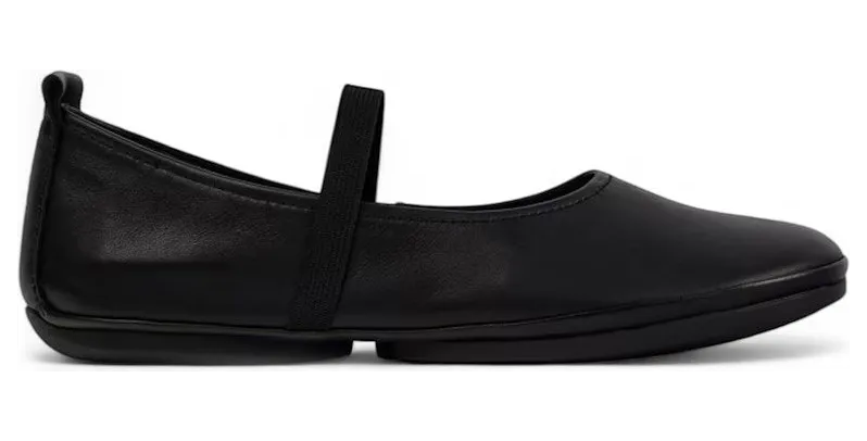 Camper Right Ballerina Flat Black Leather (K201643-002)