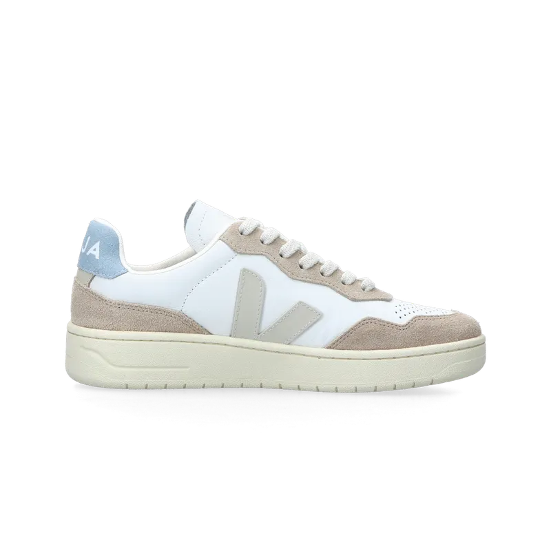 VEJA V-90 O.T. Leather (extra white / pierre / steel) – VD2003705