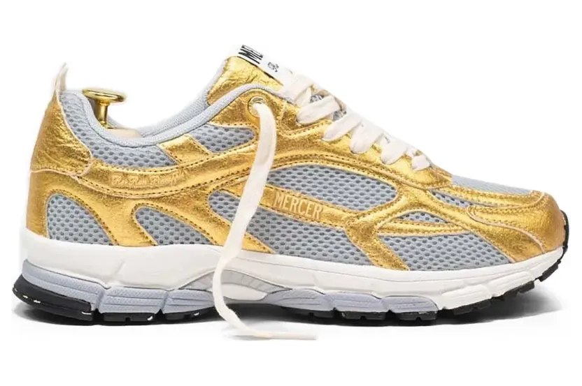 The Mercer Brand Mesh-Sneakers im Metallic-Look “Grey” (ME223037997)