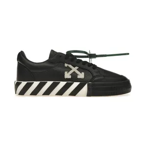 OFF-WHITE Low Vulcanized Leather Black White (OWIA272C99LEA0011001)