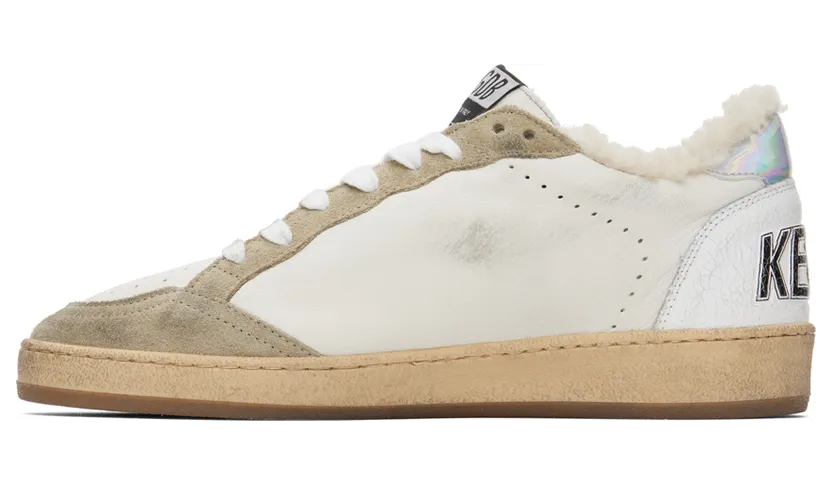 Golden Goose White & Taupe Ball Star Sneakers (GMF00117.F002464.10876) (3)