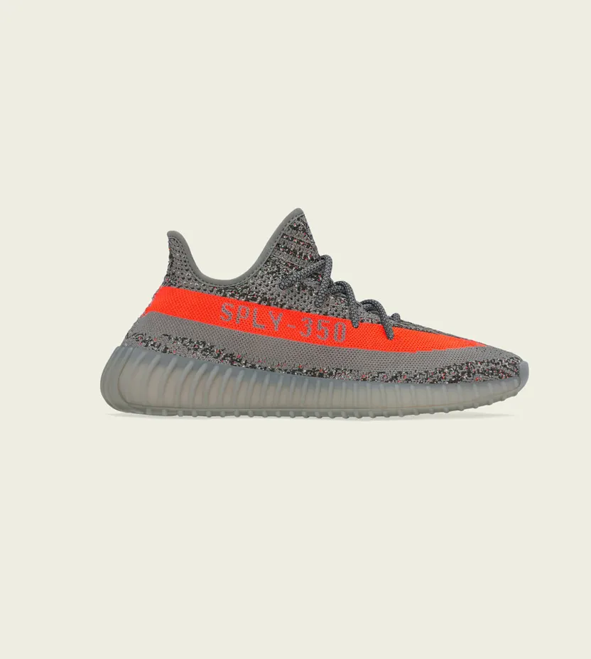 adidas YEEZY BOOST 350 V2 Beluga Rf / Steeple Gray / Solar Red (GW1229)
