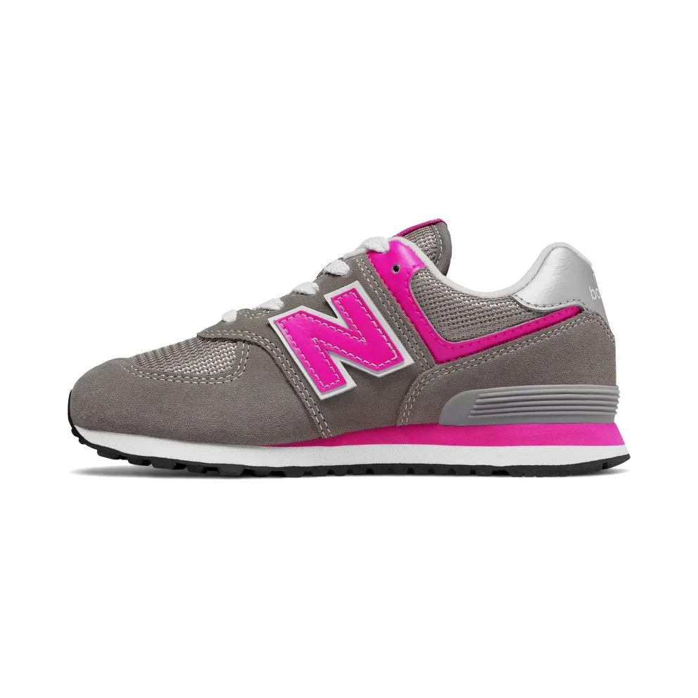 New Balance New Balance Kids’ 574 Core Grey/Pink (GC574GP)