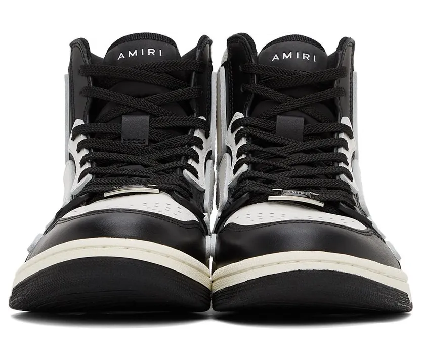 AMIRI Skel Top Hi Black Black White (PS22MFS002004) (2)