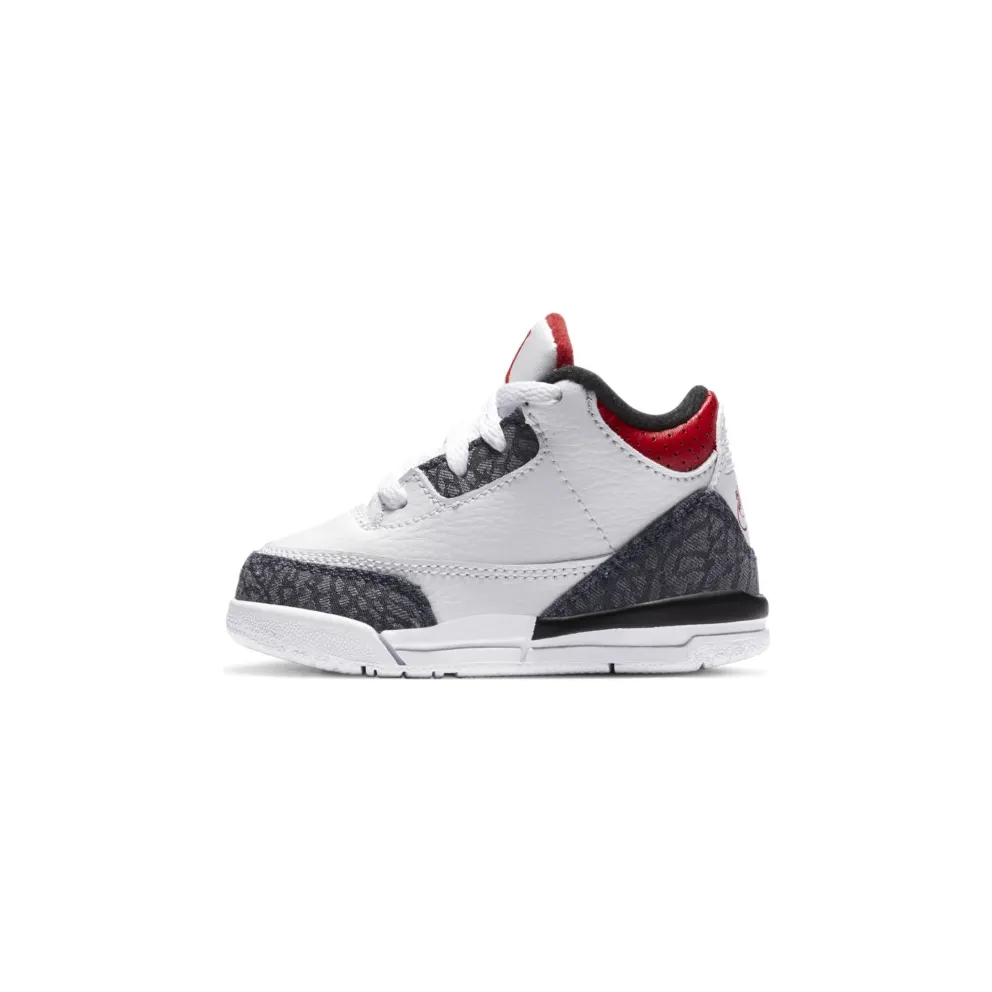 Jordan 3 Retro SE-T Fire Red Denim (TD) White/Fire Red-Black (DB4170-100)