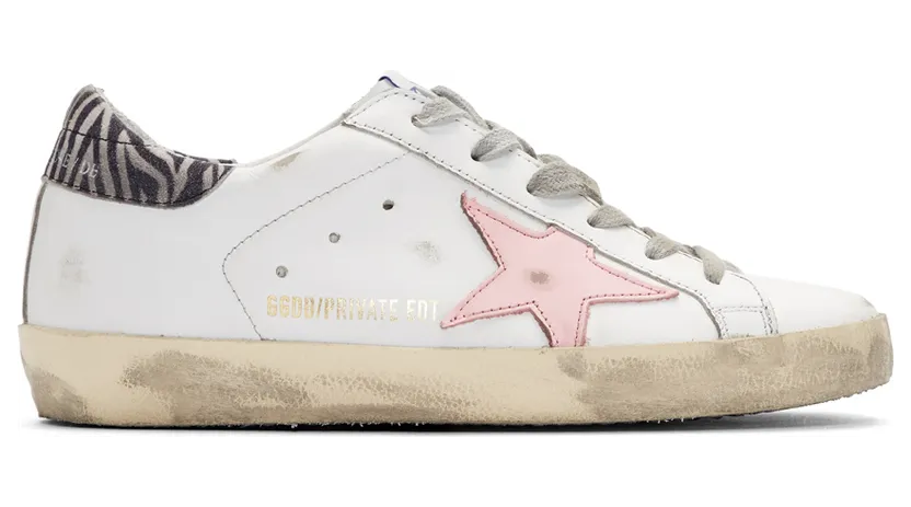 Golden Goose SSENSE Exclusive White Zebra Superstar Sneakers (F35WS590.S22)