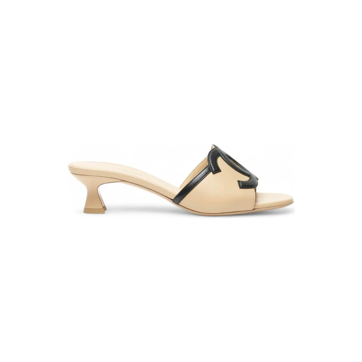 Chanel Lambskin Mule Beige Black (G47252-X01000-U9820)
