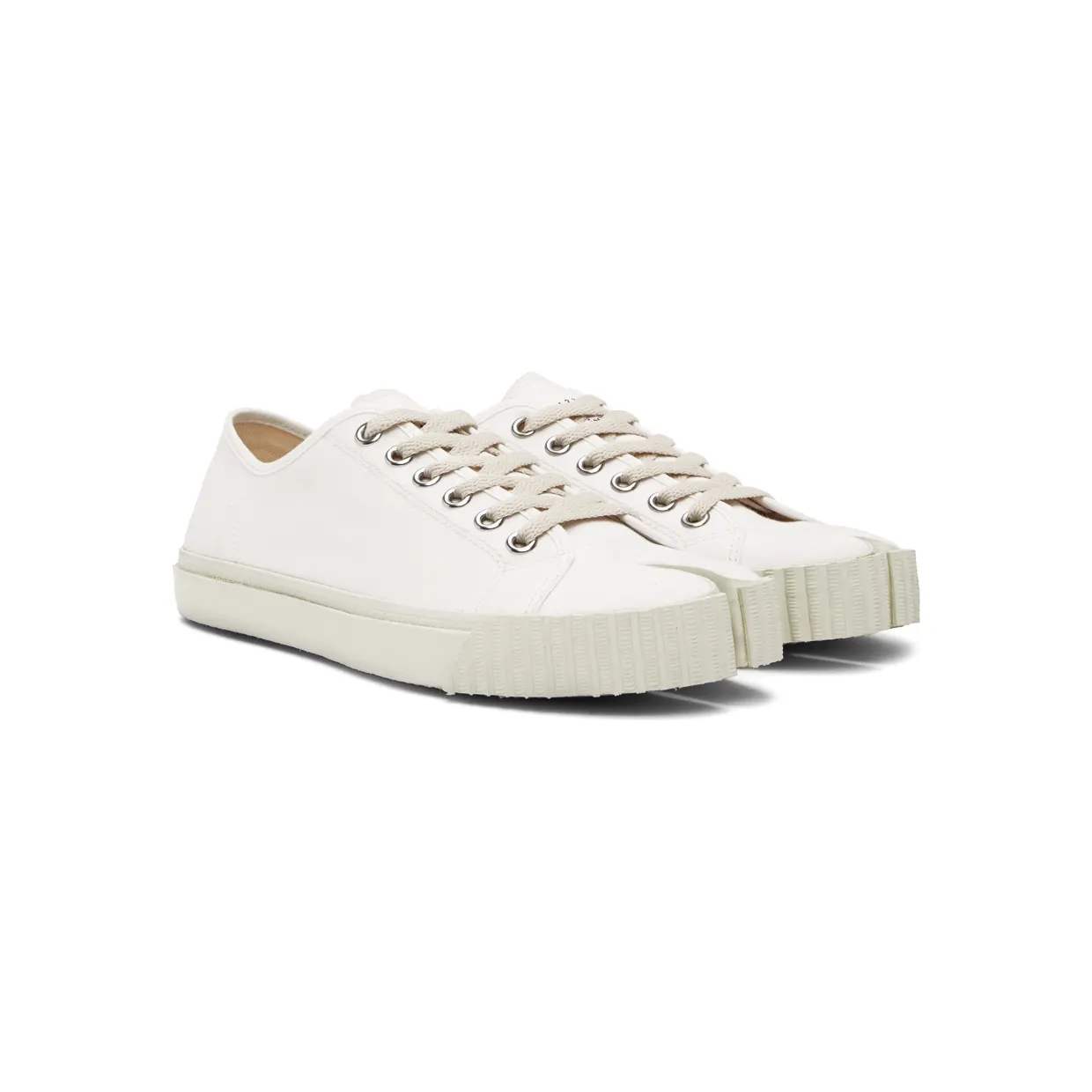 Maison Margiela White Canvas Tabi Sneakers (S37WS0578 P4291) (4)