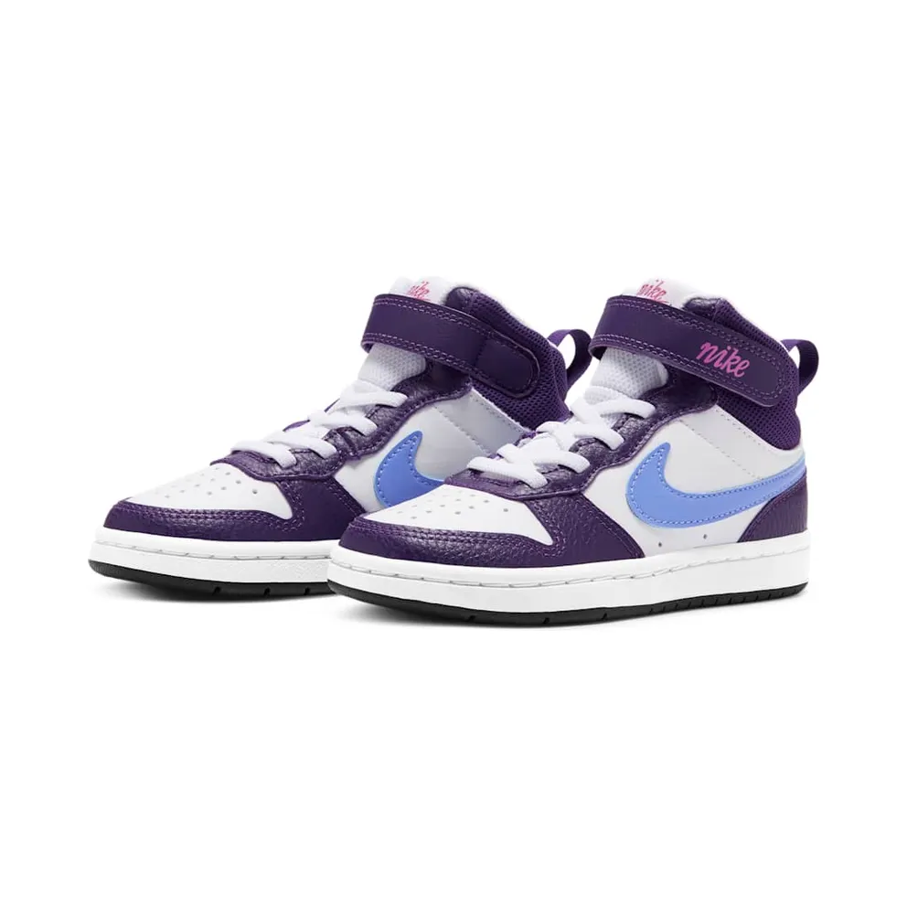 Nike Court Borough Mid 2 White Eggplant Royal Pulse (CD7783-106)