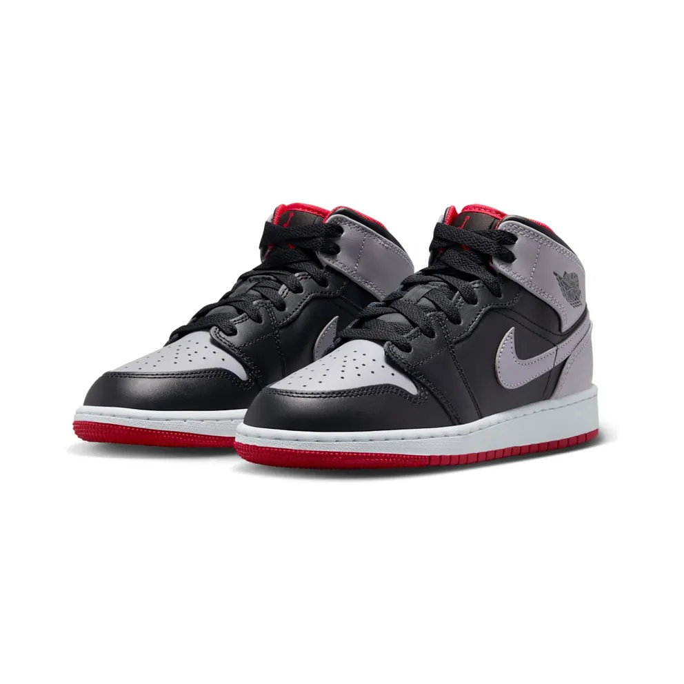 AIR Jordan 1 MID GS “Black Grey Red” (DQ8423-006)