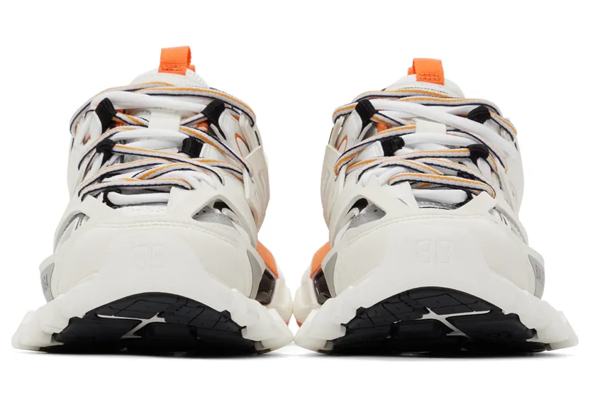 Balenciaga Orange & White Track Sneakers (542436 W1GB1) (2)