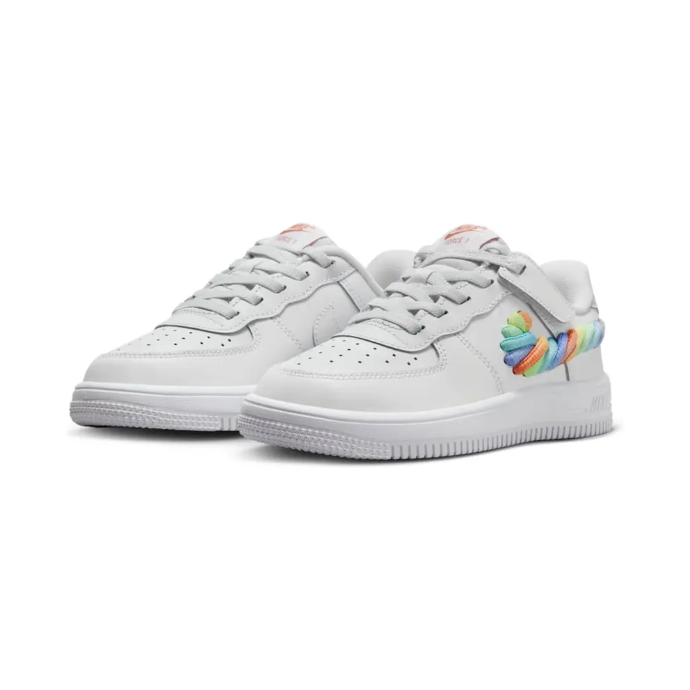 Nike Force 1 Low LV8 EasyOn PS “White Terra Blush Vapor Green Multi-Color” (FN4890-100)