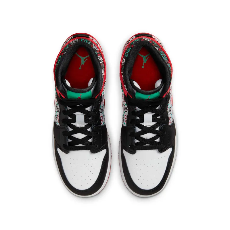 Jordan 1 Mid SE Ugly Christmas Sweater (GS) (DM1208-150)