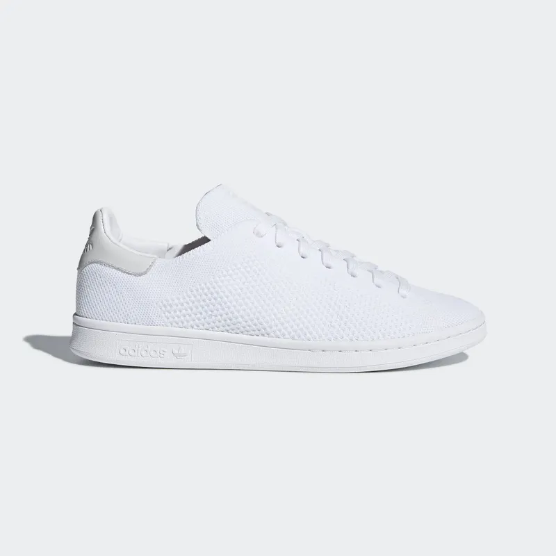 adidas Stan Smith Primeknit Triple White Leather Heel (CQ3032)